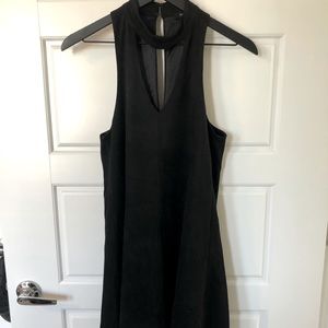 High Neck Sleeveless Black Dress
